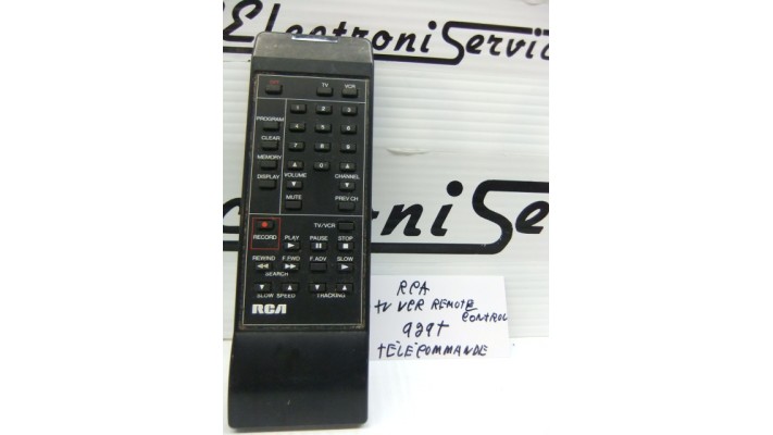 RCA 929T remote control for RCA tv and VCR.